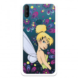 Funda para Alcatel 1S 2020 Oficial de Disney Campanilla Flores - Peter Pan