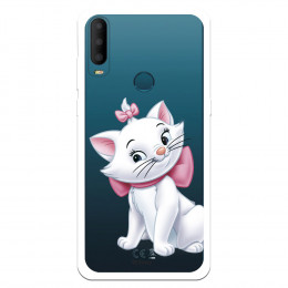 Funda para Alcatel 1S 2020 Oficial de Disney Marie Silueta - Los Aristogatos