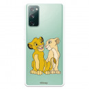 Funda para Samsung Galaxy S20 FE Oficial de Disney Simba y Nala Silueta - El Rey León