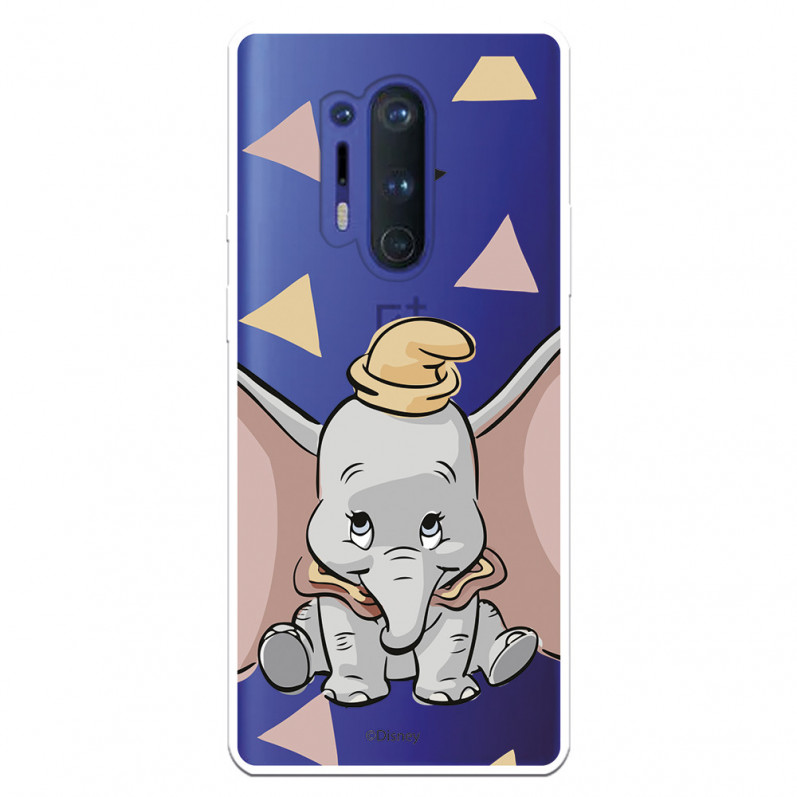 Funda para OnePlus 8 Pro Oficial de Disney Dumbo Silueta Transparente - Dumbo