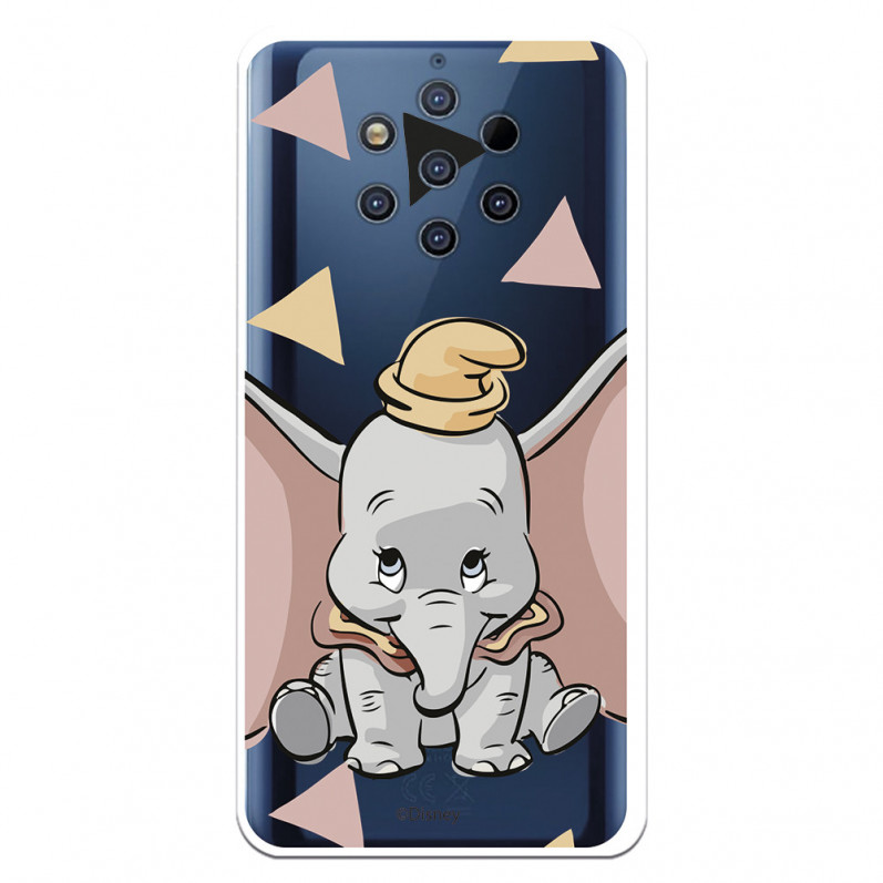 Funda para Nokia 9 Oficial de Disney Dumbo Silueta Transparente - Dumbo