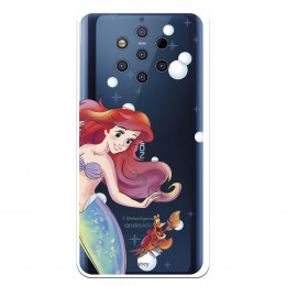 Funda para Nokia 9 Oficial de Disney Ariel y Sebastián Burbujas - La Sirenita