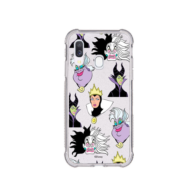 Funda Brillantina para Samsung Galaxy A40 Oficial de Disney Villanas Patrón - Villanas Disney