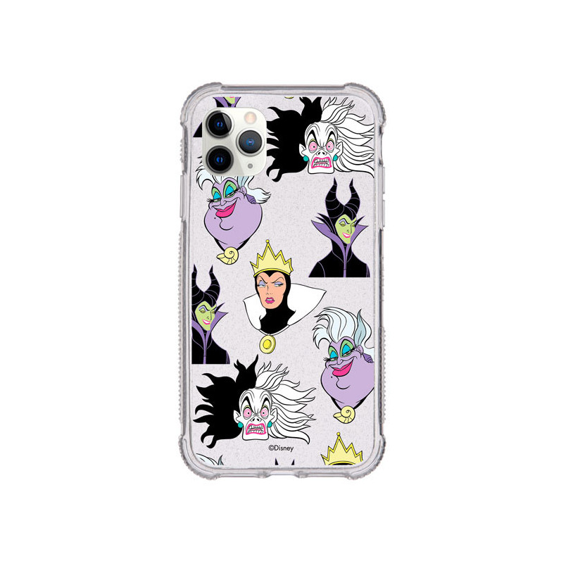 Funda Brillantina para iPhone 11 Pro Max Oficial de Disney Villanas Patrón - Villanas Disney