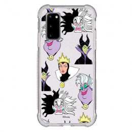 Funda Brillantina para Samsung Galaxy S20 Oficial de Disney Villanas Patrón - Villanas Disney