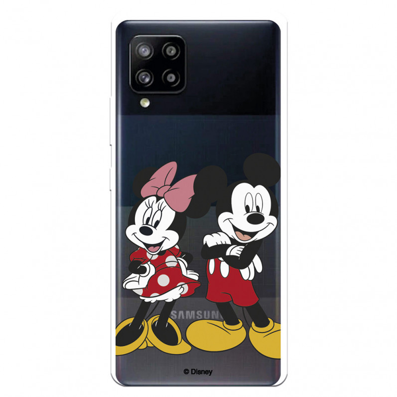 Funda para Samsung Galaxy A42 5G Oficial de Disney Mickey y Minnie Posando - Clásicos Disney