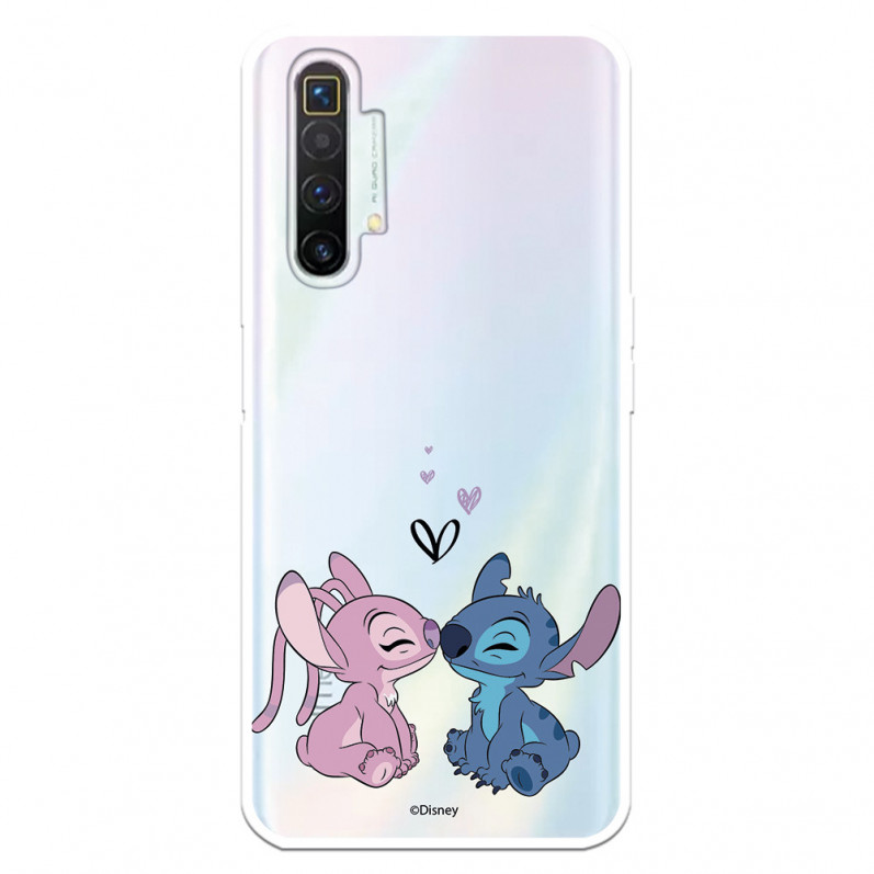 Funda para Realme X2 Oficial de Disney Angel & Stitch Beso - Lilo & Stitch