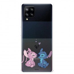 Funda para Samsung Galaxy A42 5G Oficial de Disney Angel & Stitch Beso - Lilo & Stitch