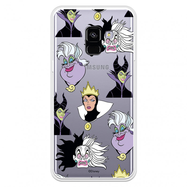 Funda para Samsung Galaxy A8 2018 Oficial de Disney Villanas Patrón - Villanas Disney