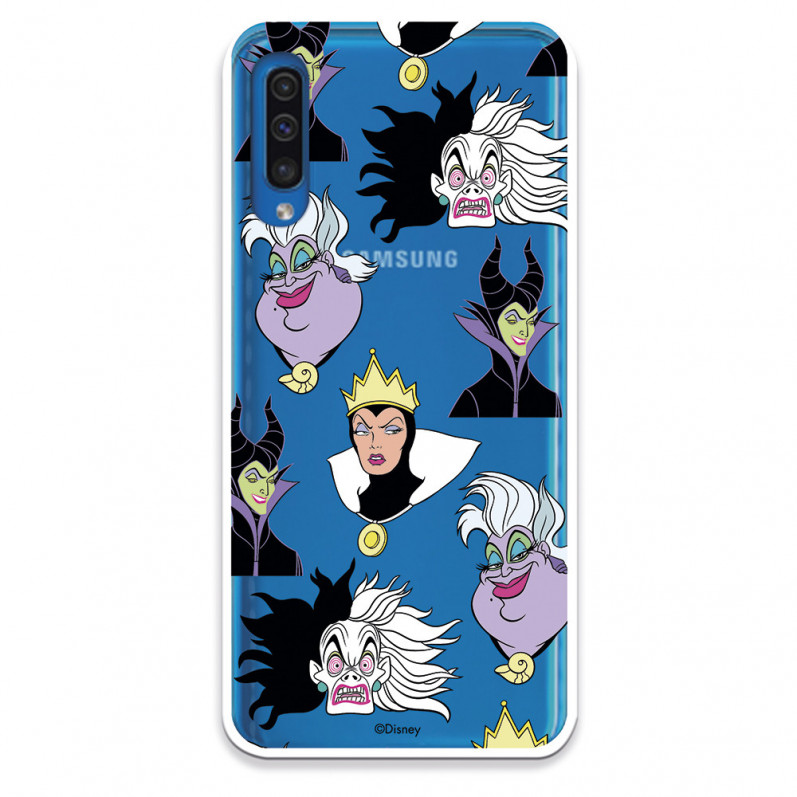 Funda para Samsung Galaxy A50 Oficial de Disney Villanas Patrón - Villanas Disney