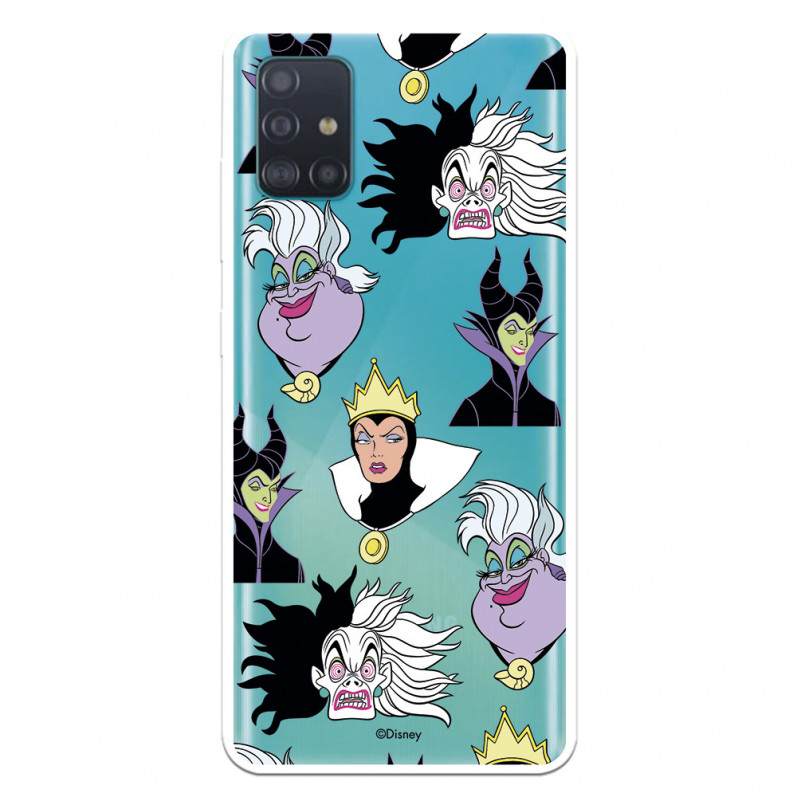 Funda para Samsung Galaxy A51 Oficial de Disney Villanas Patrón - Villanas Disney