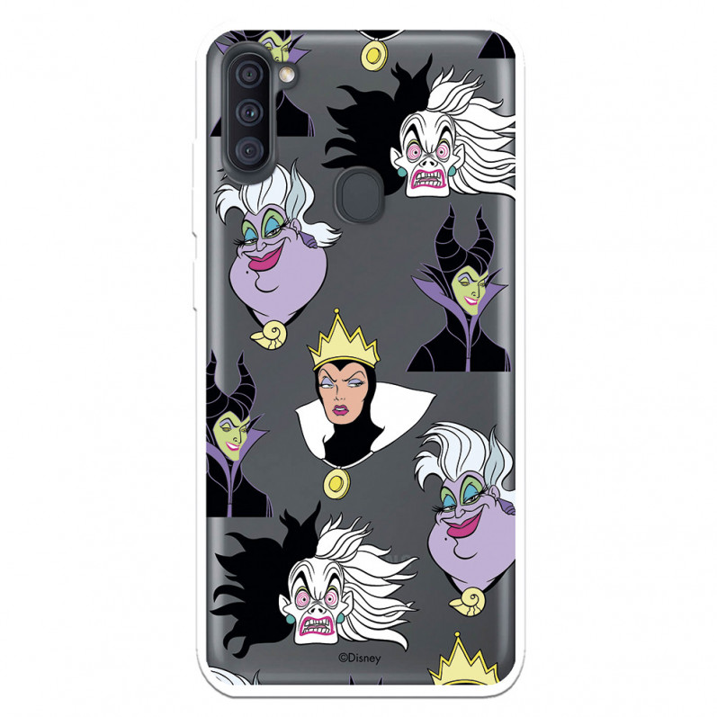 Funda para Samsung Galaxy A11 Oficial de Disney Villanas Patrón - Villanas Disney