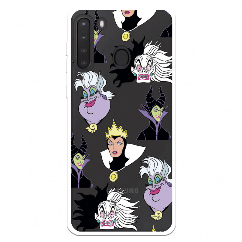 Funda para Samsung Galaxy A21 Oficial de Disney Villanas Patrón - Villanas Disney