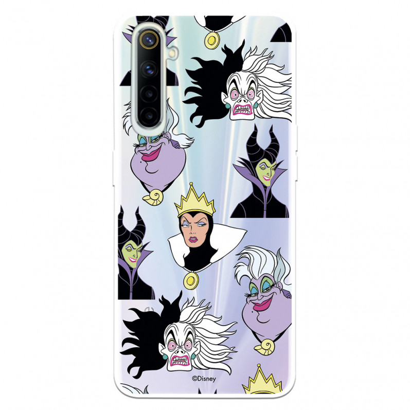 Funda para Realme 6 Oficial de Disney Villanas Patrón - Villanas Disney