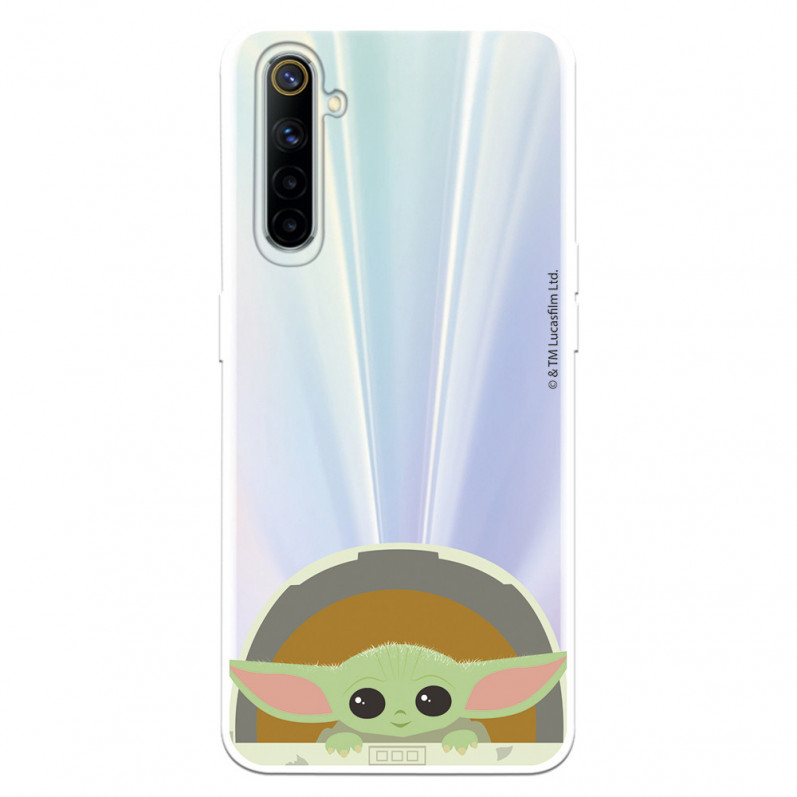 Funda para Realme 6 Oficial de Star Wars Baby Yoda Sonrisas - The Mandalorian