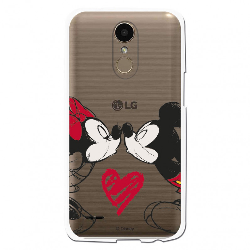 Carcasa Oficial Mikey Y Minnie Beso Clear para LG K10 2017- La Casa de las Carcasas