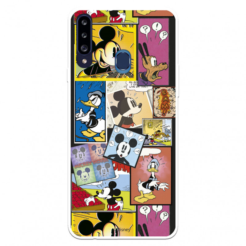 Funda para Samsung Galaxy A20S Oficial de Disney Mickey Comic - Clásicos Disney