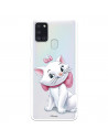 Funda para Samsung Galaxy A21S Oficial de Disney Marie Silueta - Los Aristogatos