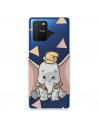 Funda para Samsung Galaxy S10 Lite Oficial de Disney Dumbo Silueta Transparente - Dumbo