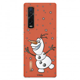 Funda para Oppo Find X2 Pro Oficial de Disney Olaf Transparente - Frozen