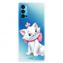 Funda para Oppo Reno 4 Oficial de Disney Marie Silueta - Los Aristogatos