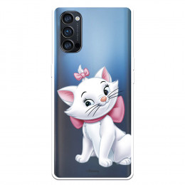 Funda para Oppo Reno 4 Pro Oficial de Disney Marie Silueta - Los Aristogatos