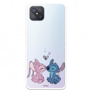 Funda para Oppo Reno 4Z Oficial de Disney Angel & Stitch Beso - Lilo & Stitch