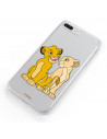 Funda para Realme 7 Pro Oficial de Disney Simba y Nala Silueta - El Rey León