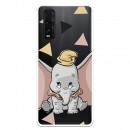 Funda para Oppo Find X2 Oficial de Disney Dumbo Silueta Transparente - Dumbo