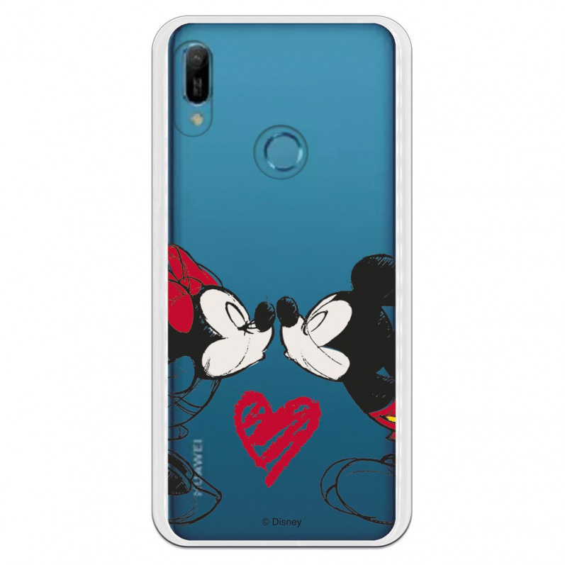 Funda para Huawei Y6S Oficial de Disney Mickey y Minnie Beso - Clásicos Disney