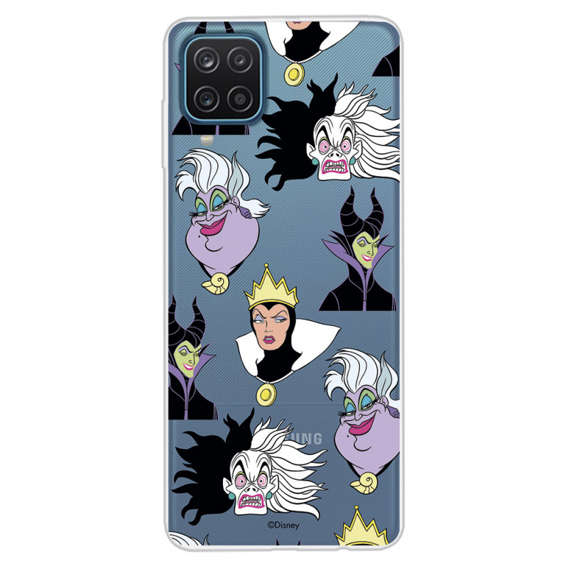 Funda para Samsung Galaxy A12 Oficial de Disney Villanas Patrón - Villanas Disney