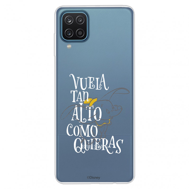 Funda para Samsung Galaxy A12 Oficial de Disney Dumbo Vuela tan Alto - Dumbo