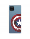 Funda para Samsung Galaxy A12 Oficial de Marvel Capitán América Escudo Transparente - Marvel