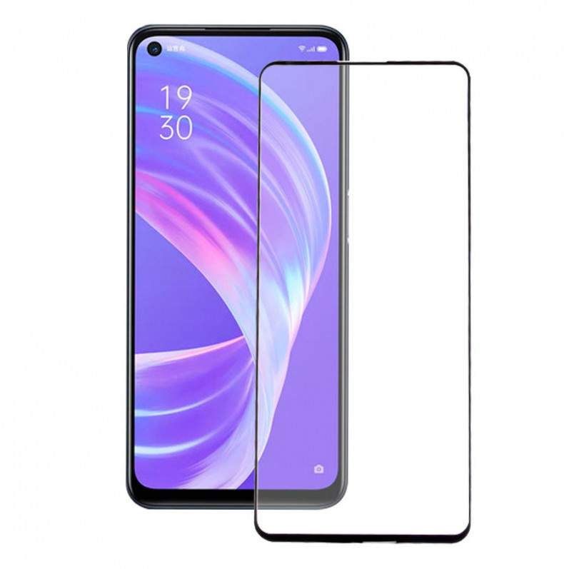 Vollschwarzes gehärtetes Glas für Samsung Galaxy A72 5G