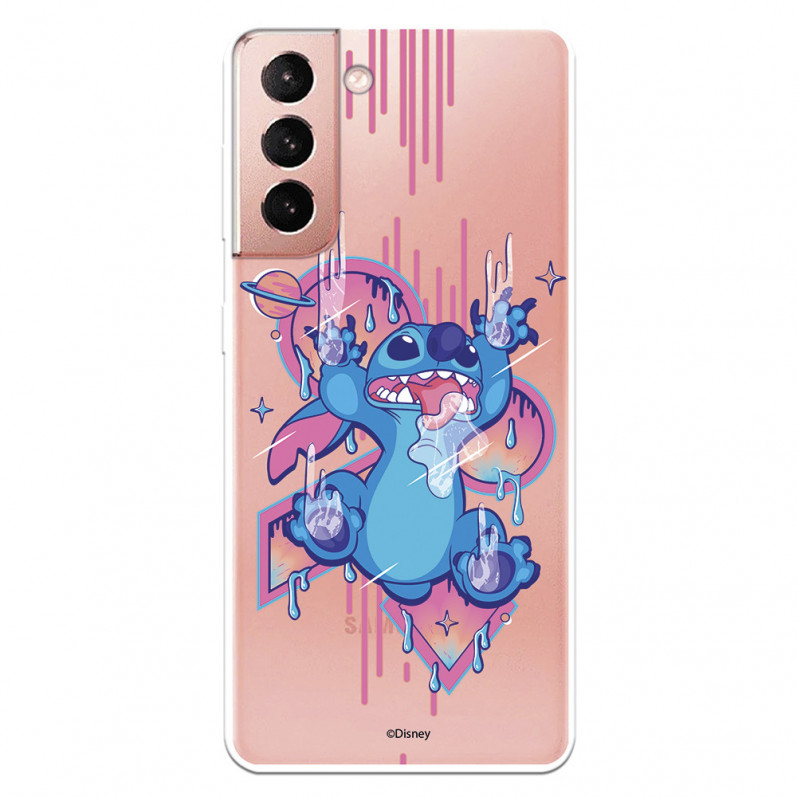 Funda para Samsung Galaxy S21 Oficial de Disney Stitch Graffiti - Lilo & Stitch