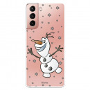 Funda para Samsung Galaxy S21 Oficial de Disney Olaf Transparente - Frozen