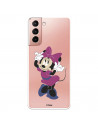 Funda para Samsung Galaxy S21 Oficial de Disney Minnie Rosa - Clásicos Disney