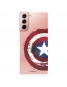 Funda para Samsung Galaxy S21 Oficial de Marvel Capitán América Escudo Transparente - Marvel