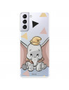 Funda para Samsung Galaxy S21 Plus Oficial de Disney Dumbo Silueta Transparente - Dumbo