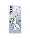 Funda para Samsung Galaxy S21 Plus Oficial de Disney Olaf Transparente - Frozen