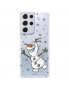 Funda para Samsung Galaxy S21 Ultra Oficial de Disney Olaf Transparente - Frozen