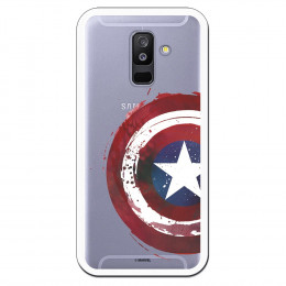 Carcasa Oficial Escudo Capitan America para Samsung Galaxy A6 Plus 2018- La Casa de las Carcasas