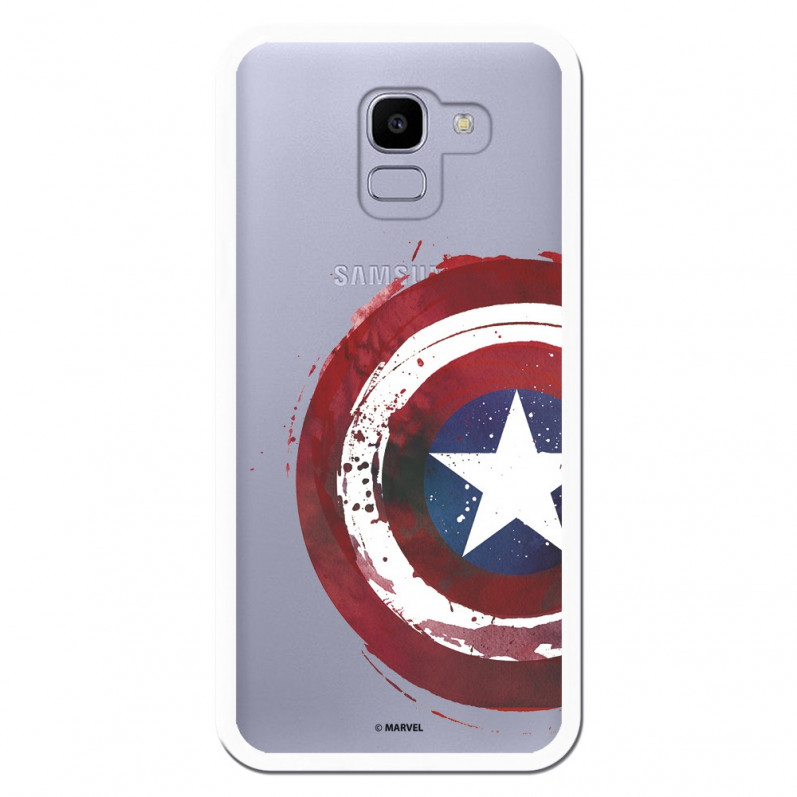 Carcasa Oficial Escudo Capitan America para Samsung Galaxy J6 2018- La Casa de las Carcasas