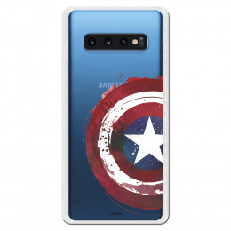 Carcasa Oficial Escudo Capitan America para Samsung Galaxy S10 Plus- La Casa de las Carcasas