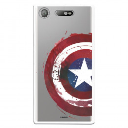 Carcasa Oficial Escudo Capitan America para Sony Xperia XZ1- La Casa de las Carcasas