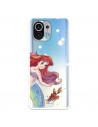 Funda para Xiaomi Mi 11 Oficial de Disney Ariel y Sebastián Burbujas - La Sirenita