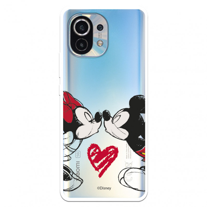 Funda para Xiaomi Mi 11 Oficial de Disney Mickey y Minnie Beso - Clásicos Disney