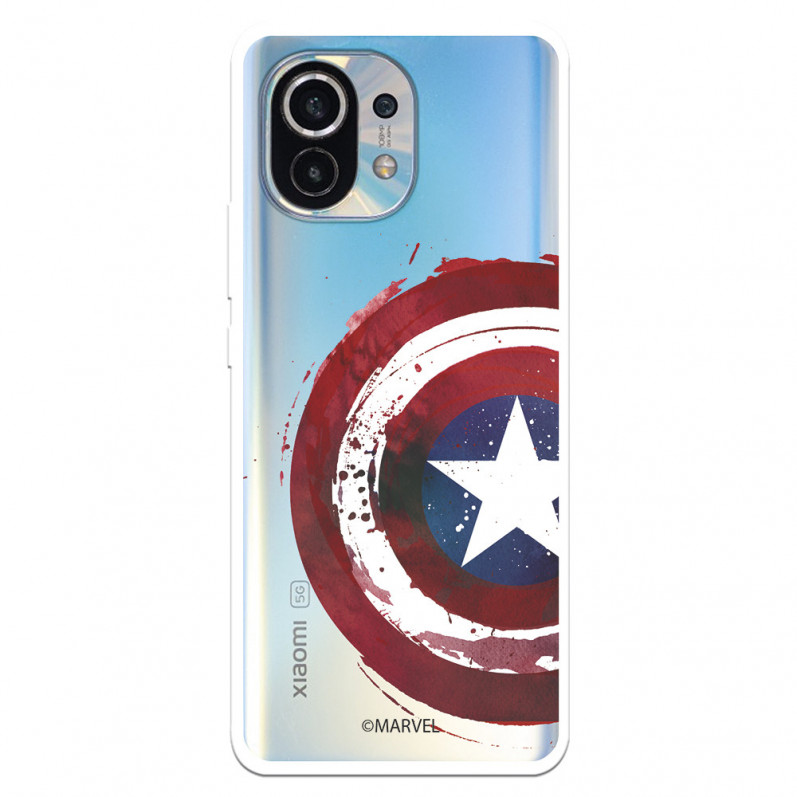 Funda para Xiaomi Mi 11 Oficial de Marvel Capitán América Escudo Transparente - Marvel