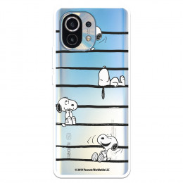 Funda para Xiaomi Mi 11 Oficial de Peanuts Snoopy rayas - Snoopy