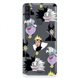 Funda para Samsung Galaxy M11 Oficial de Disney Villanas Patrón - Villanas Disney